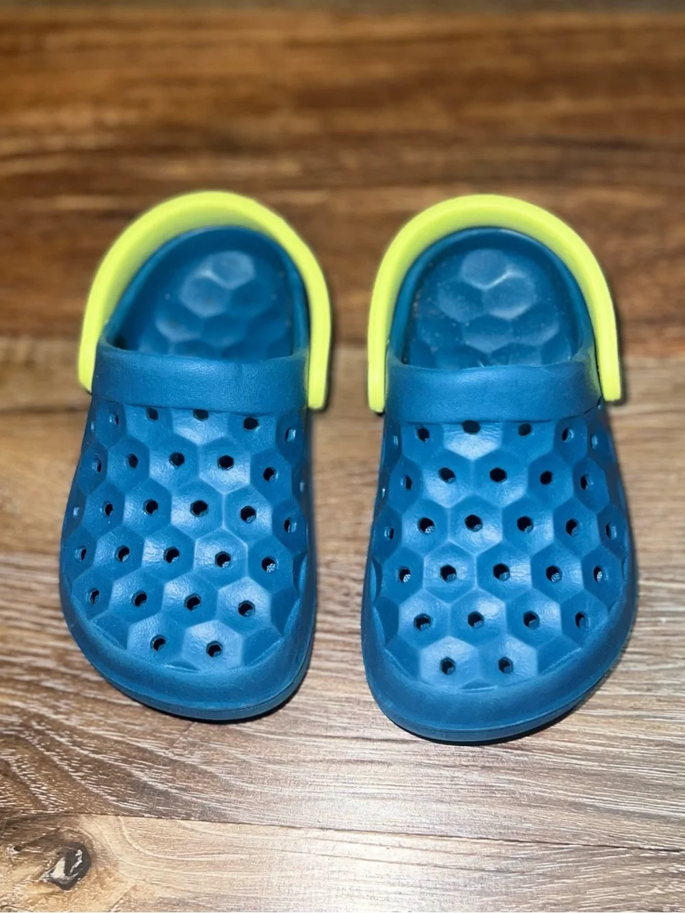Joybees Boys Varsity Clog Slip On - Midnight Teal/Citrus, Size C6